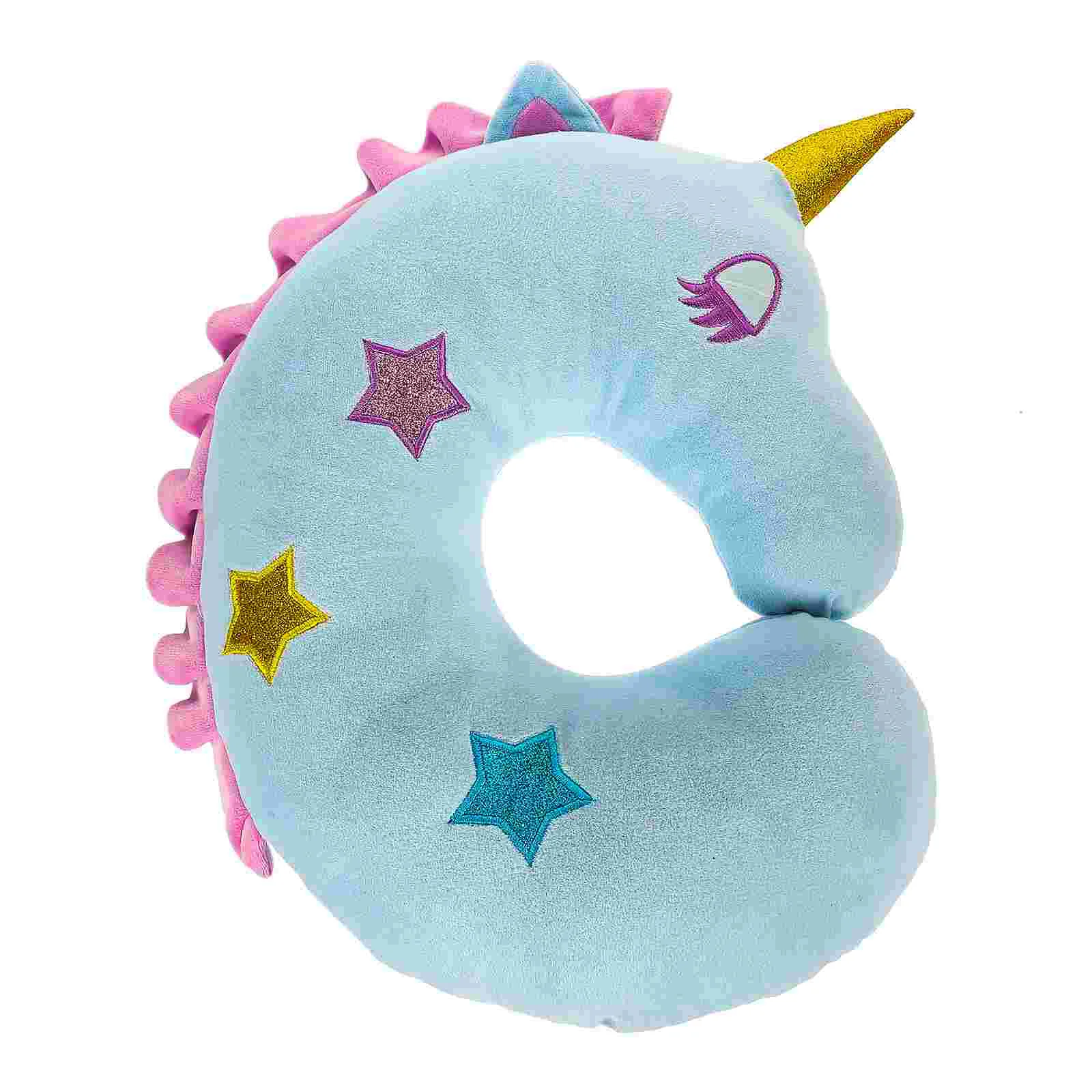 Sleeping Pillow Headrest Kids Decorative Airplane Flight Neck U- Shaped Support Cushion Portable Desk