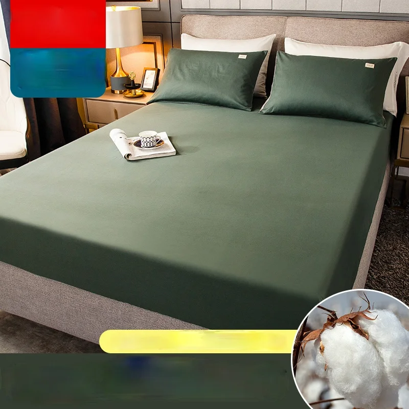 

Washed Cotton Bed Sheet Latest Breathable Summer Cool Bed Sheet Mattress Protector Roupas De Cama Household Products
