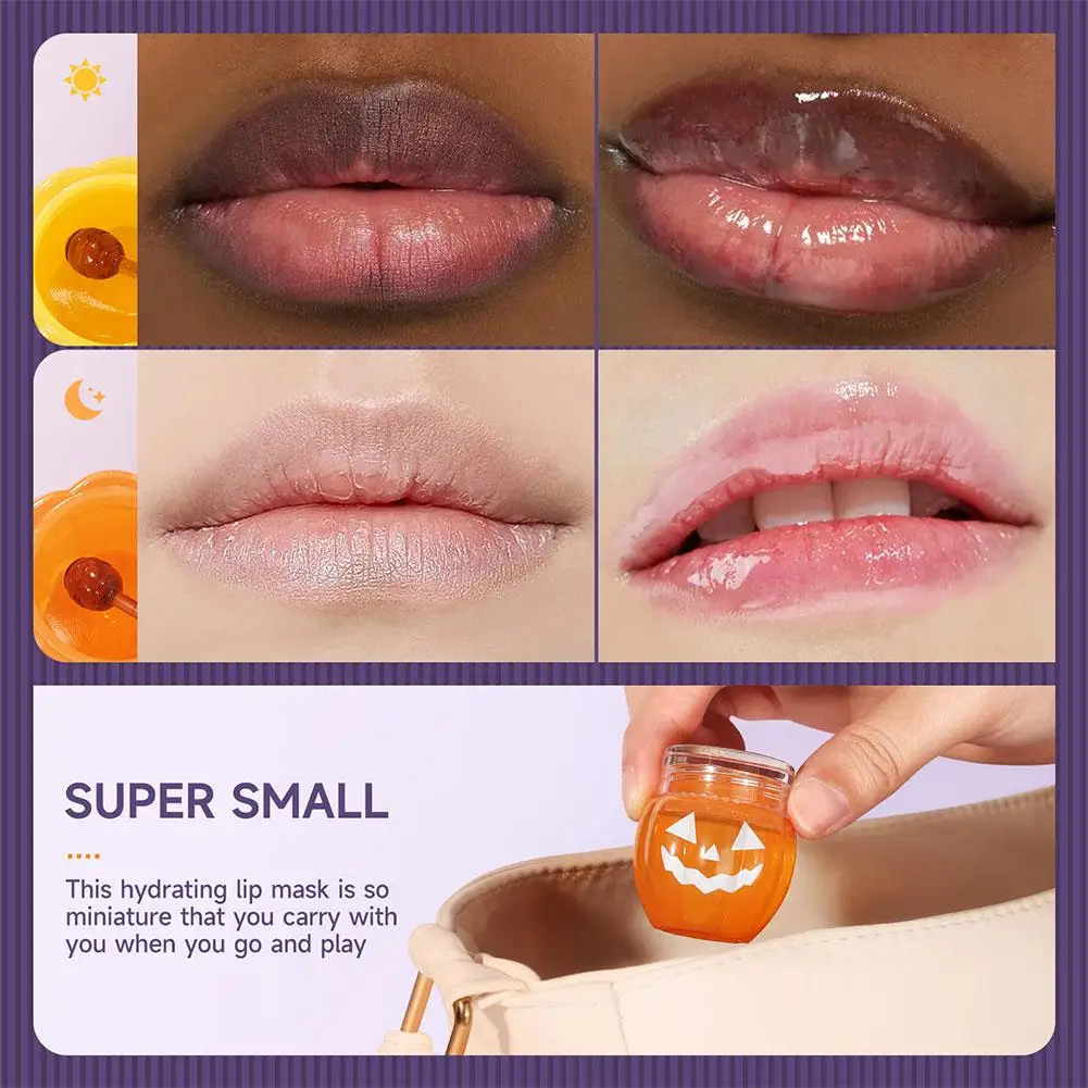 

Honey Pot Lip Balm Lip Balm For Day And Night Repair Pumpkin Jar Design Honey Pot Lip Balm With Wand Halloween Gift For Fri B7P3