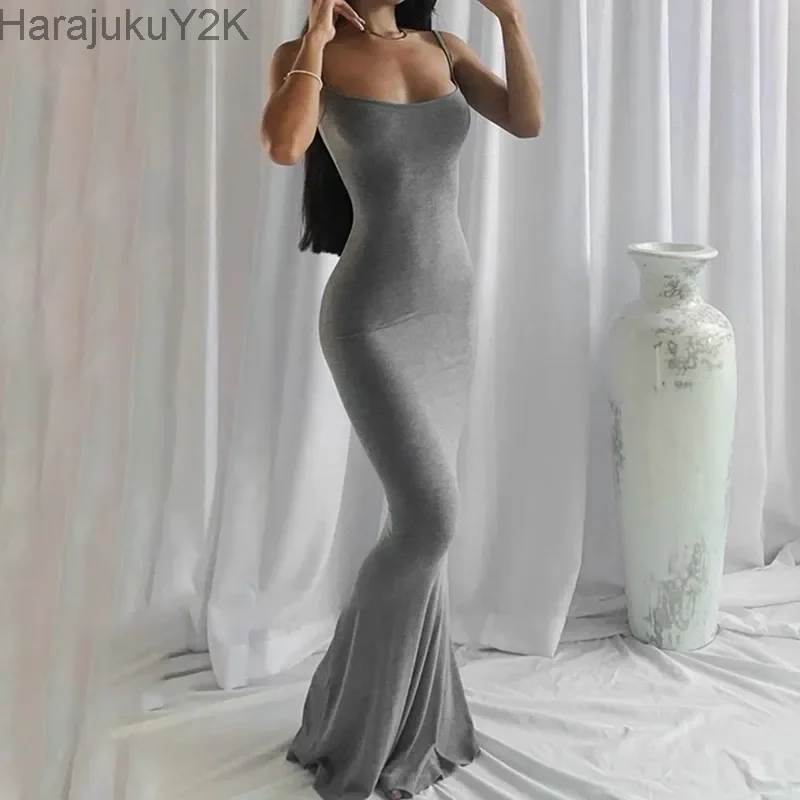 

Satin Slip Sleeveless Backless Maxi Dress Women 2023 Y2K Summer Bodycon Elegant Sexy Outfits Ladies Birthday Party Club Sundress