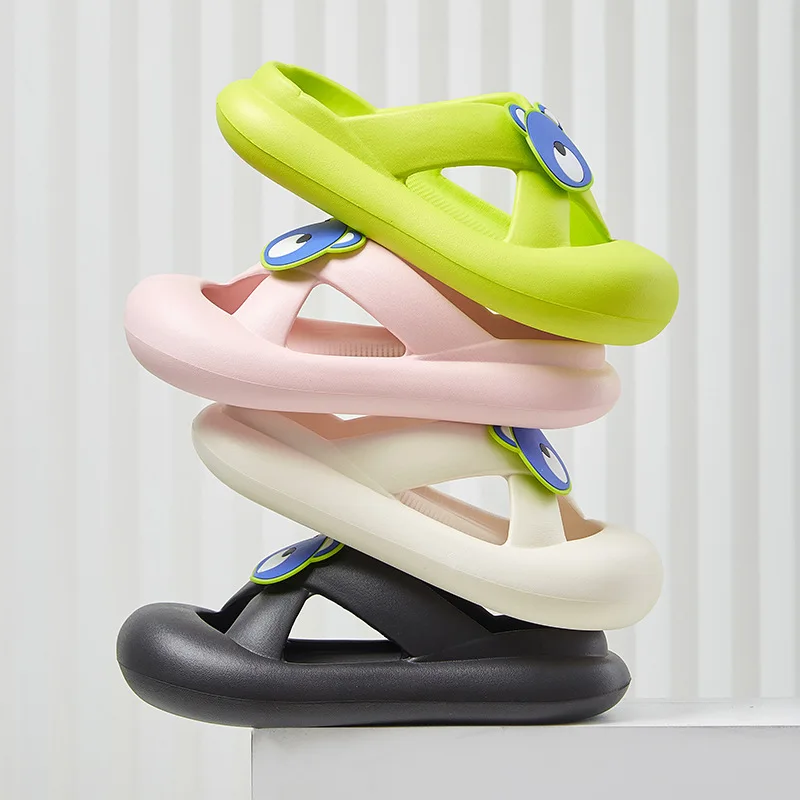 2023 New Summer Women Lovely Cartoon Sandals Hole Shoes Girl Beach Shoes EVA Light Non-slip Couples' Home Bathroom Sandals Men