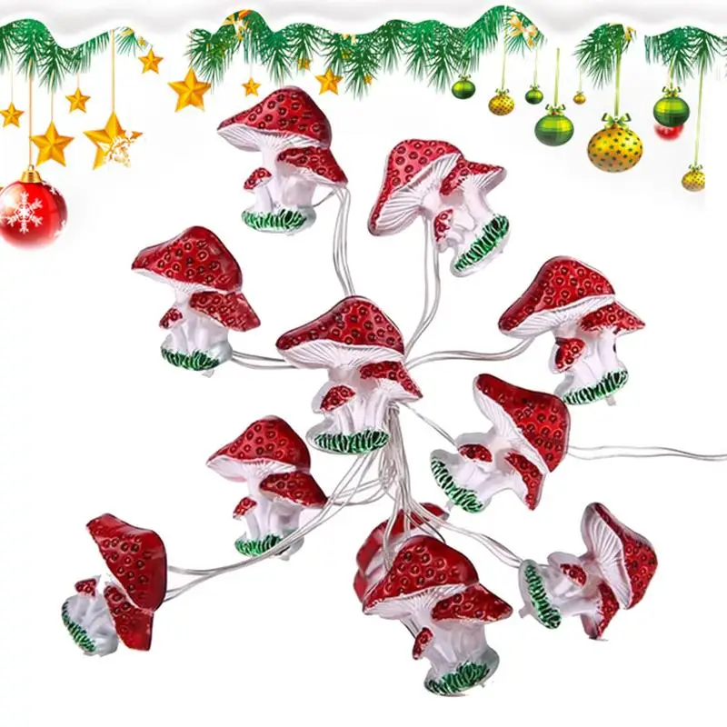 

Гирлянда в виде грибов для помещений, погодозащищенное освещение на батарейках с эластичным шнуром, необычное освещение для гостиной и детской комнаты