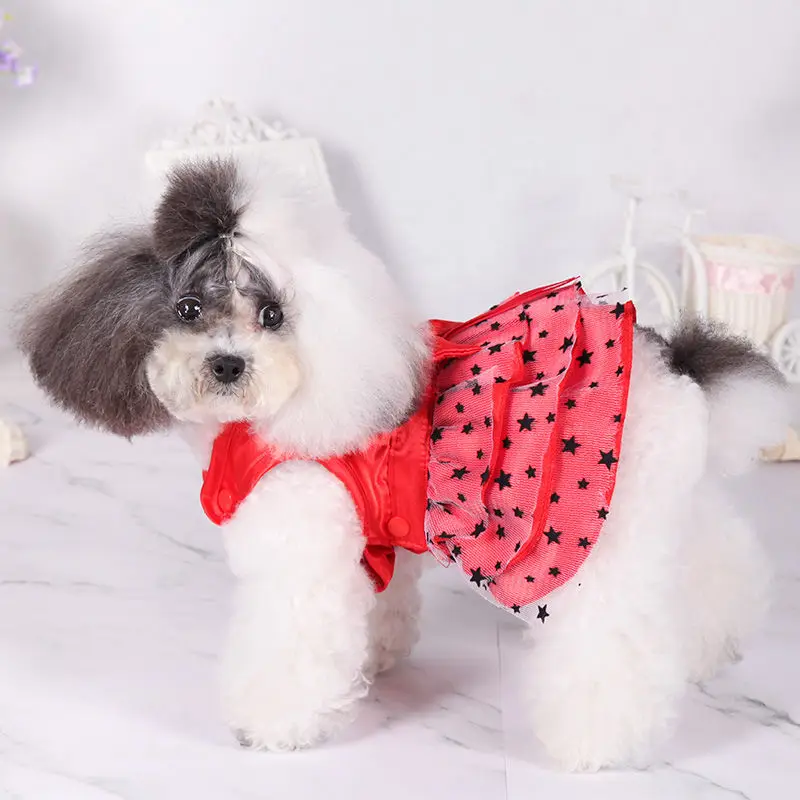 Princess Dress Puppy Outfits Bichon Pomeranian Cat Teddy Puppy Skirt Corgi summer Small Dog Clothes Dog Dresses for Small Dogs