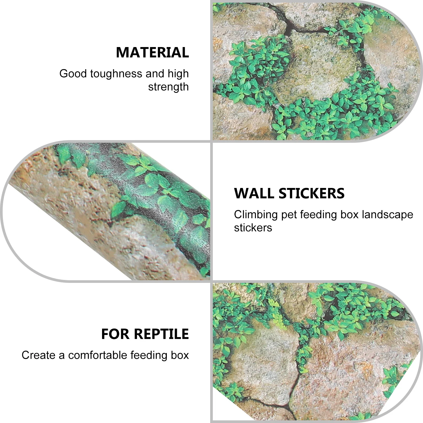 

Background Terrarium Reptile Vivarium Wallpaper Habitat Tank 3D Decal Landscaping Climbing Pet Patternsticker Box Feeding