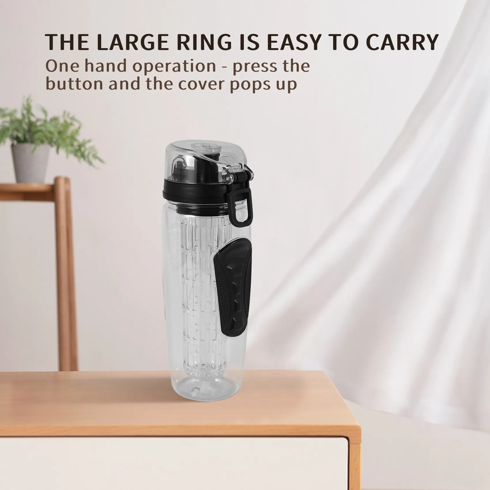 Пластиковая бутылка для воды с инфузером фруктов 1000 мл/32 унции