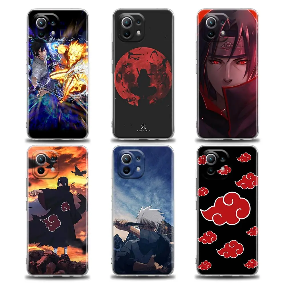 

Naruto Itachi Skunk Sasuke Anime For Xiaomi Mi 10 11 11T Pro Lite 12X POCO X3 F3 NFC Case Clear Cover Phone Case For Redmi 9 10