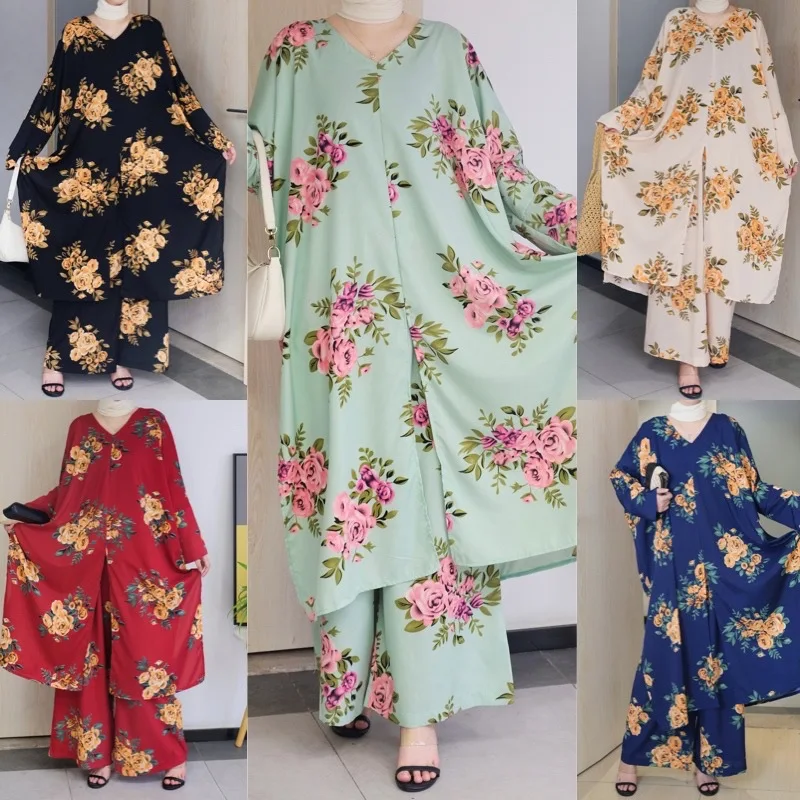 Мусульманские комплекты, женское платье, ИД Мубарак, Рамадан, абайя, кимоно, мусульманский абайя s, турецкий халат, женское платье для вечери...