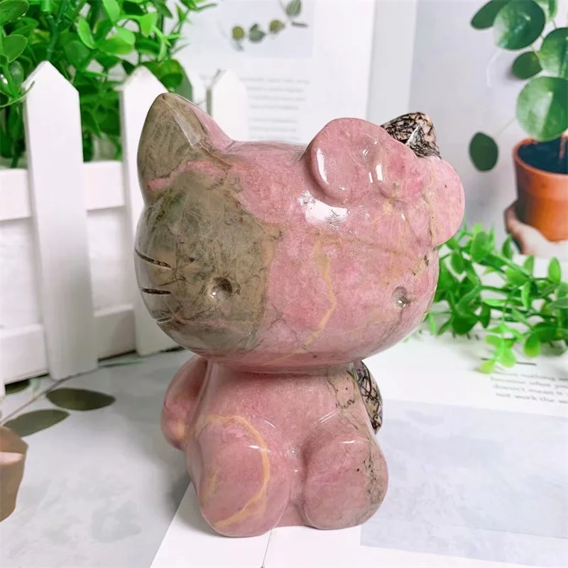 Натуральный Родин хрусталь 11 3 СМ картон КТ кот ручная работа драгоценный камень