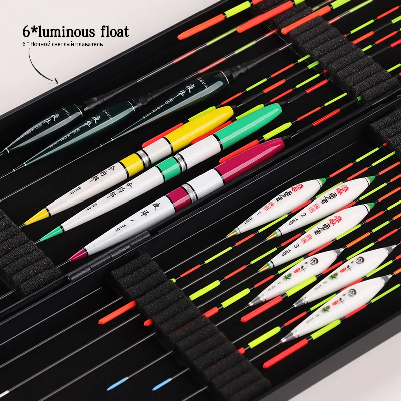 Комбинированные нано-поплавки комплект из 24 комбинированных поплавков для озера