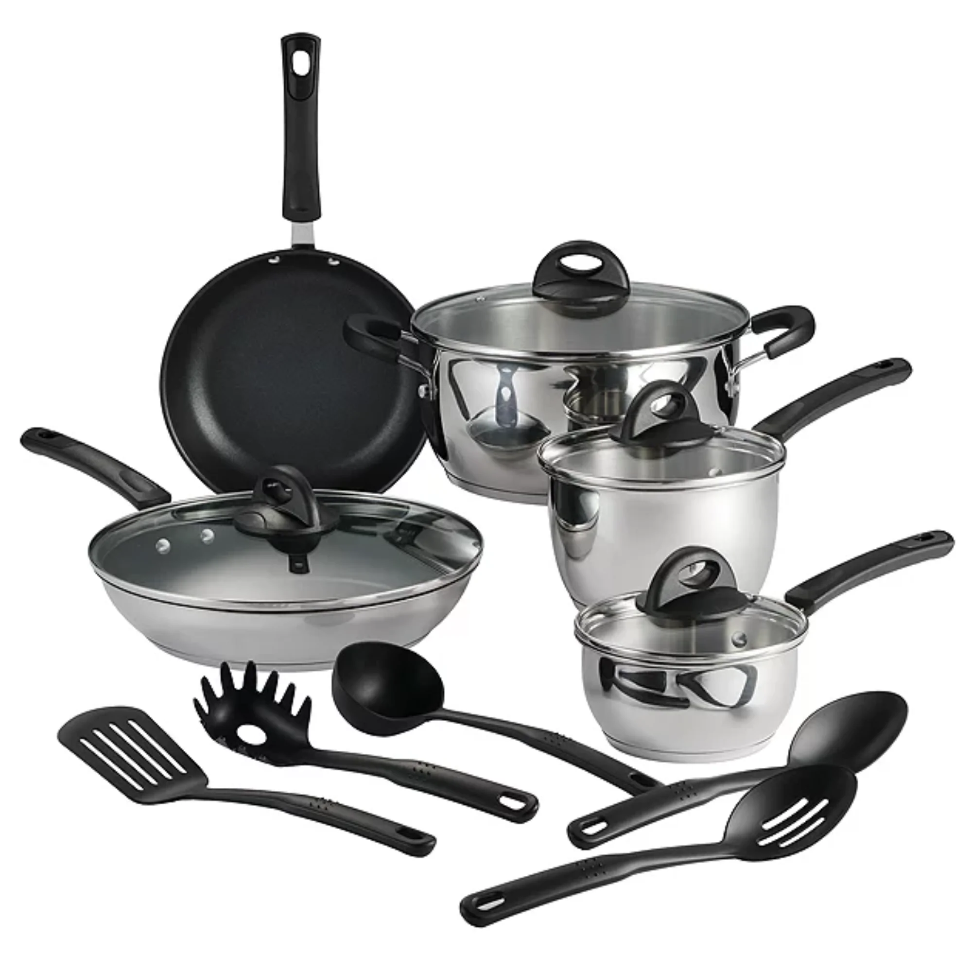 

Tramontina Everyday 14 Pc Stainless Steel Tri-Ply Base Cookware Set