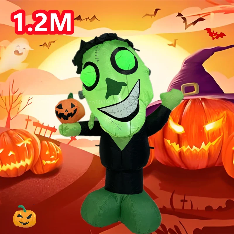 4-футовый Надувной Зеленый Инопланетянин Со Встроенным Телефоном Большой