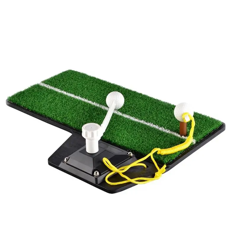 

Golf Swing Putting Rod Practice Mat 3in1 Golf Green Training Round Golf Hitting Pad 360 Degree Rotating Golf Trainers