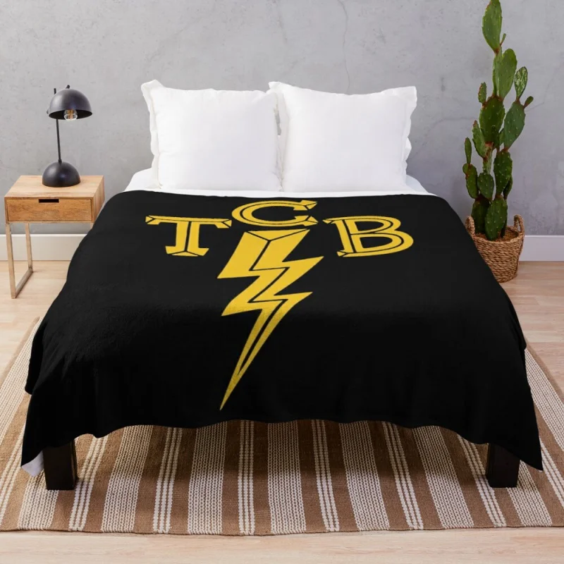 

Elvis - The King of Rock n roll TCB Throw Blanket blanket for giant sofa luxury thicken blanket custom blankets velor blankets