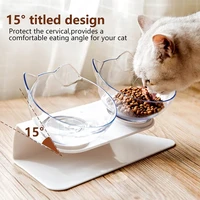cat water bowl pet feeding non slip double dog food bowl with stand food bowls dogs feeder supplies cat accessories pet product