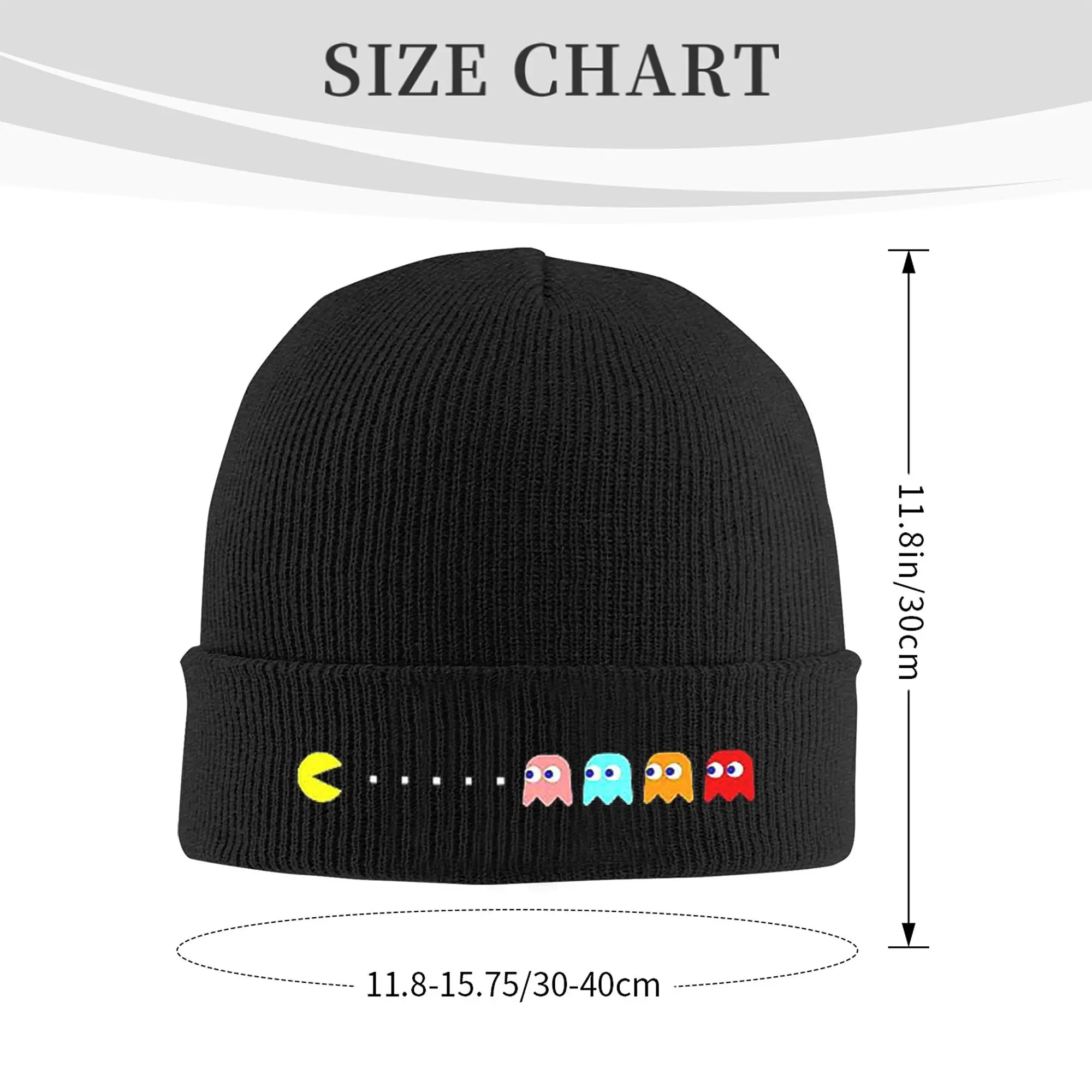 Фото Women Men Beanie P-Pac mans Video Game Accessories Winter Warm Knitted Caps  Beanies Skullies №2
