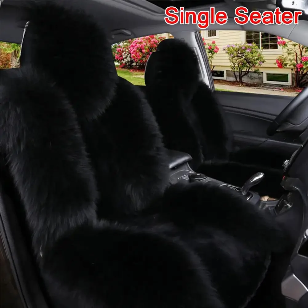 

Универсальные зимние подушки для автомобильных сидений, Австралийская овчина, меховое сиденье, автомобильный чехол, осенне-зимние теплые аксессуары для интерьера K6X4