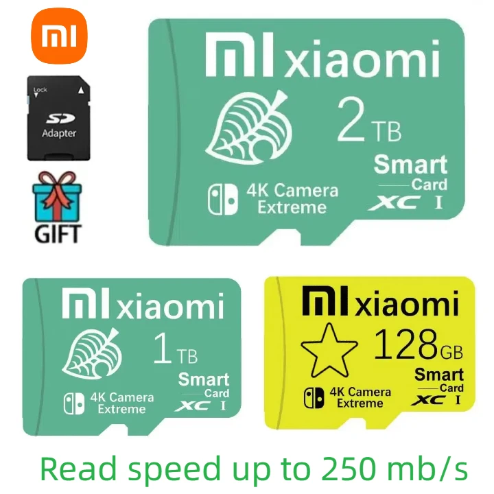 Оригинальная карта Mijia Xiaomi 1TB TF SD 2TB Micro Card Карта памяти TF/SD 128G 256 ГБ 512 Мини-карта Class10