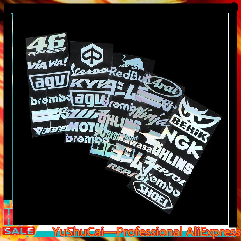 

NGK 2022 New Motorcycle Sticker PET Reflective Helmet Motorcycle Tank Decals Stickers for Motorcycle