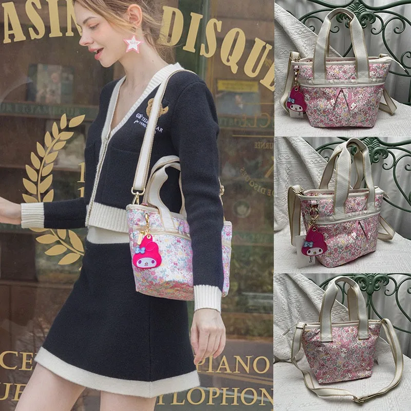 

Новая сумка Lesportsac из аниме с милым мультяшным принтом, Универсальная Портативная Сумка-тоут через плечо для детей, подарок на день рождения