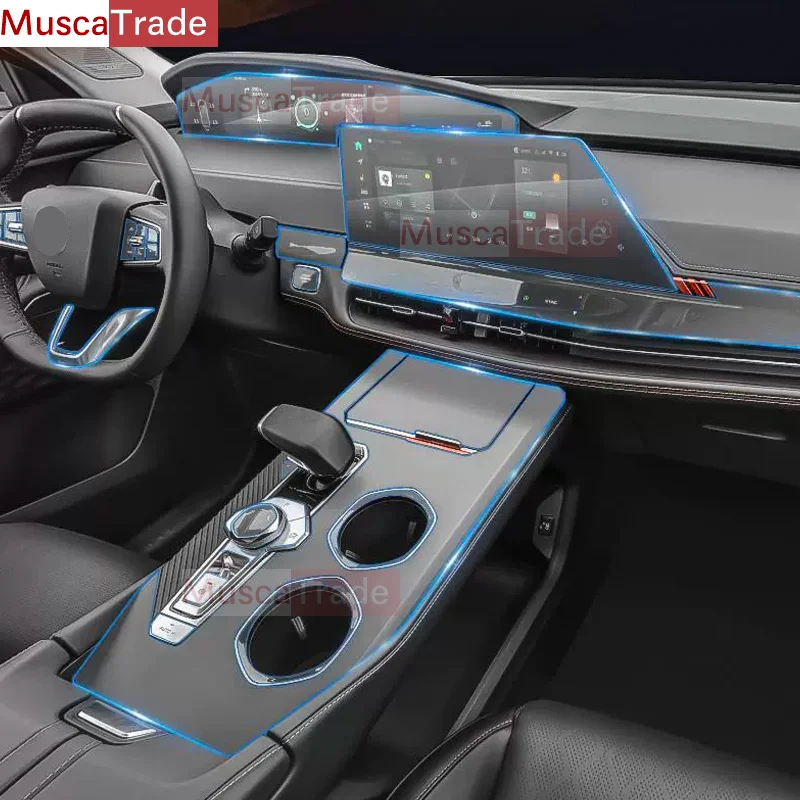 

For CHANGAN UNI-K 2023 Gearbox Panel Navigation Automotive Interior Screen TPU Protective Film Cover Anti-Scratch Accessories