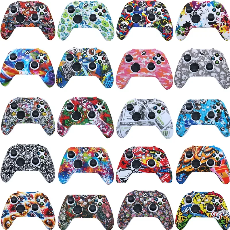 

Camouflage Silicone Handle Cover Gamepad Joystick Skin Grip Cover For XBOX SERIES S / X Gaming Controller Protective Guard Shell