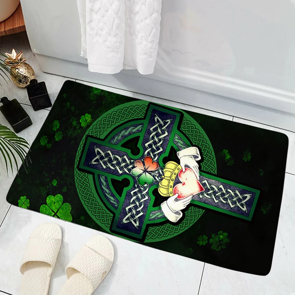 

CLOOCL Irish St.Patrick Day Beautiful Doormat 3D Printed Doormat Non Slip Door Floor Mat Decor Porch Doormat Drop Shipping