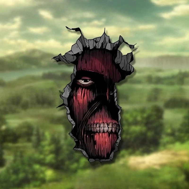 

Атака Титанов Эрен Йегер аниме наклейка мультфильм персонализированная наклейка на лобовое стекло автомобиля царапины наклейка украсить водонепроницаемая наклейка