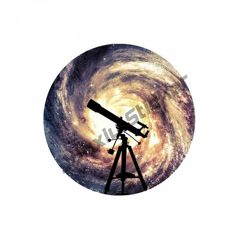 

Funny Telescope Colorful Car Sticker Decal for RV VAN Bumper Truck Yacht Fine Decal Cover scratches Car Accessories KK13x13cm
