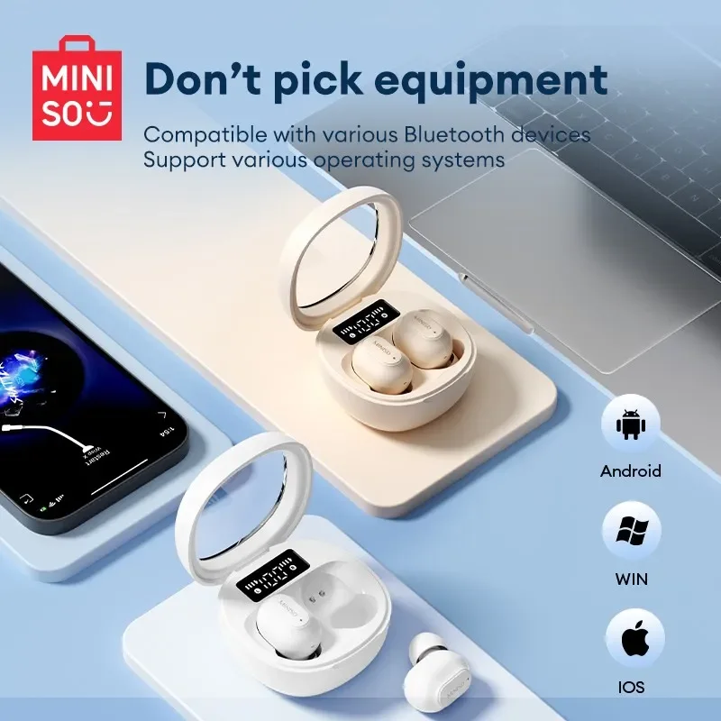 TWS-наушники MINISO MCT10 с поддержкой Bluetooth 5 0 и цифровым дисплеем