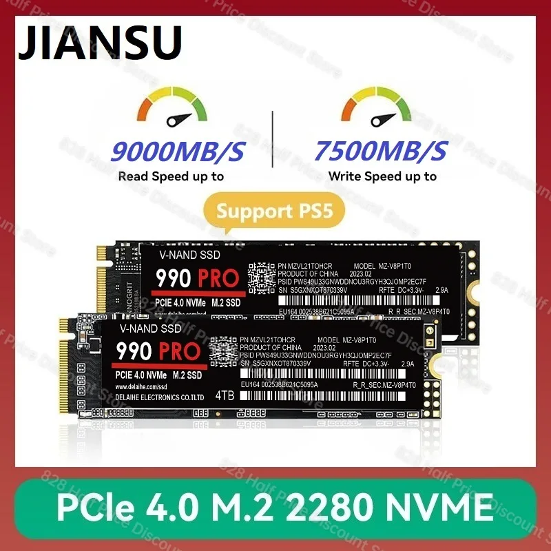 

SSD NVME M2 2TB 1TB 512GB M.2 2280 PCIe 4.0 Hdd Hard Drive Disk 4TB Internal Solid State 8500MB/s for PlayStation 5/Laptop/ps5