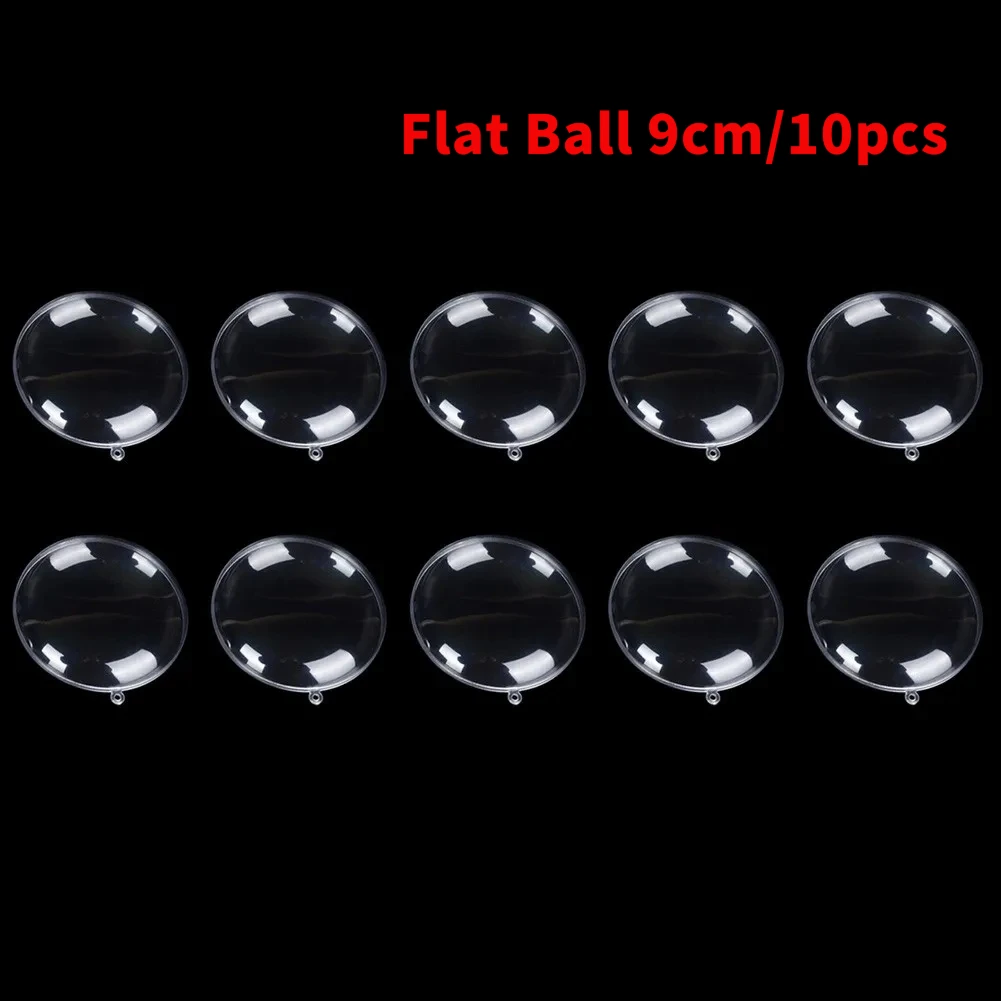 

Набор Из 10 Прозрачных Плоских Рождественских Шаров 7-11 См, Пластиковые Украшения Для Дома, Свадьбы, Упаковки Для Конфет