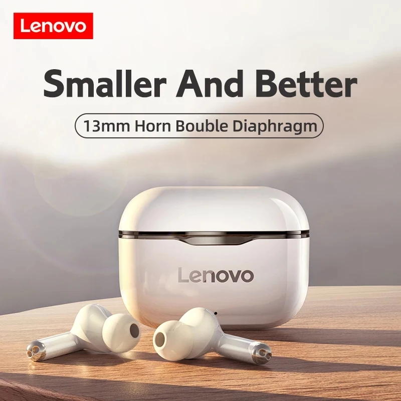 

Original Lenovo LP1 TWS Bluetooth 5.0 Earphone Wireless Earbuds Waterproof Noise Cancelling Mic Dual Bass Stereo HIFI Headset