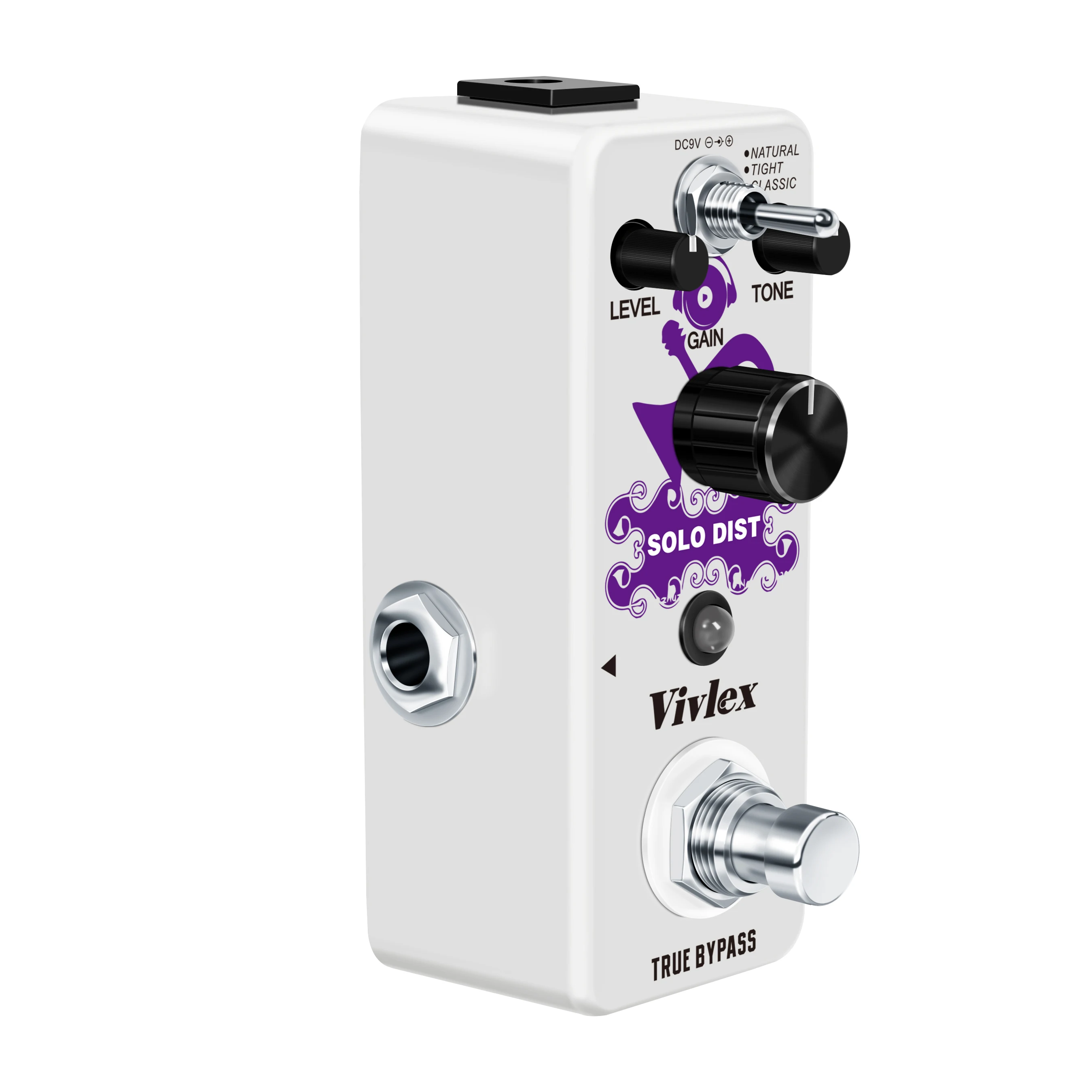 Vivlex LEF-301B Guitar Distortion Pedal Solo Dist Effect Pedals For Guitarist High Gain Distortions Pedals Natural Tight Classic