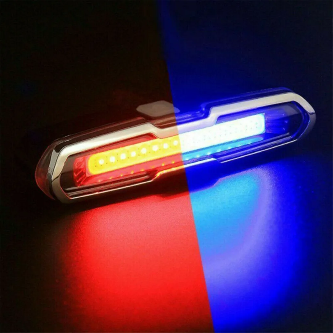 

1pc COB LED USB Rechargeable Bike Tail Light MTB Mountain Bicycle Warning Rear Lamp Built-in Li-battery Cycling Accessories