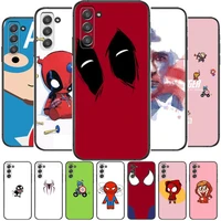 marvel cute hero phone cover hull for samsung galaxy s6 s7 s8 s9 s10e s20 s21 s5 s30 plus s20 fe 5g lite ultra edge