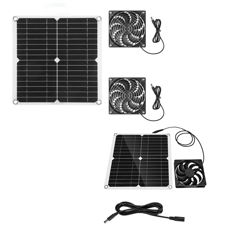 

Solar Panel Powered Fan 11 Inch Ventilator Solar Exhaust Fan For Pet Poultry House Greenhouse RV Roof With Fan