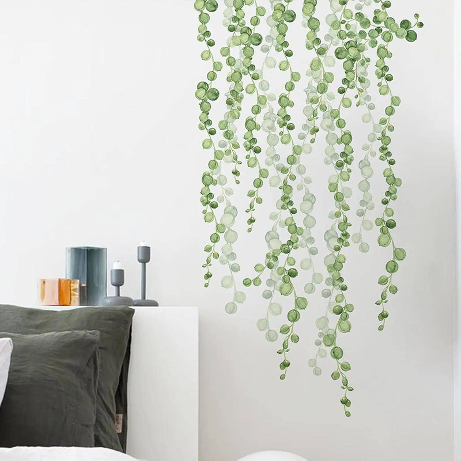 2-х шт. подвесная лоза настенная наклейка с растительным узором художественная