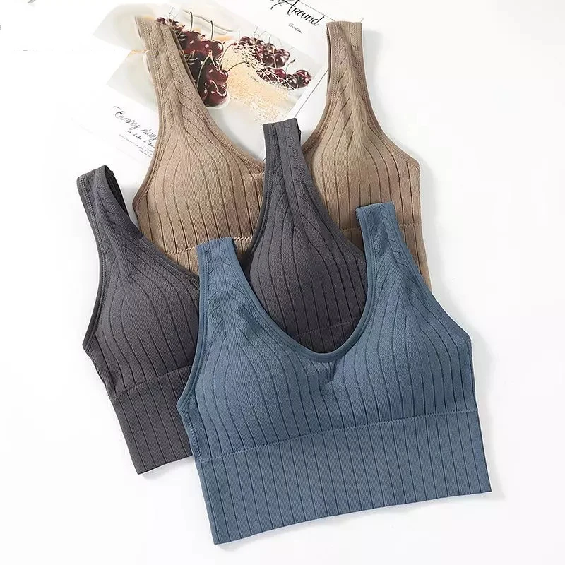 Women's Tube Top Women Seamless Sports Crop Top Sexy Bra Female Tube Tops Home Base Tank Sleeveless Camis Lingerie Underwear Bra