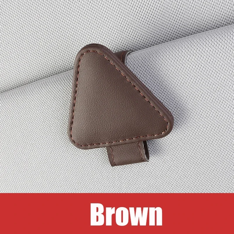 Универсальный зажим для солнцезащитного козырька, держатель для солнцезащитных очков в машину, держатель для очков Microsoft, кожаная вешалка для очков, зажим для билета, крепление для очков