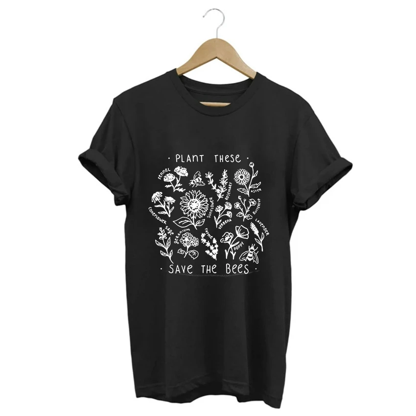 

THE COOLMIND Drop Shipping 100% Cotton Unisex Tee Shirt o-neck Loose Women Bees print T shirt Loose Cotton women Tshirt MenTees