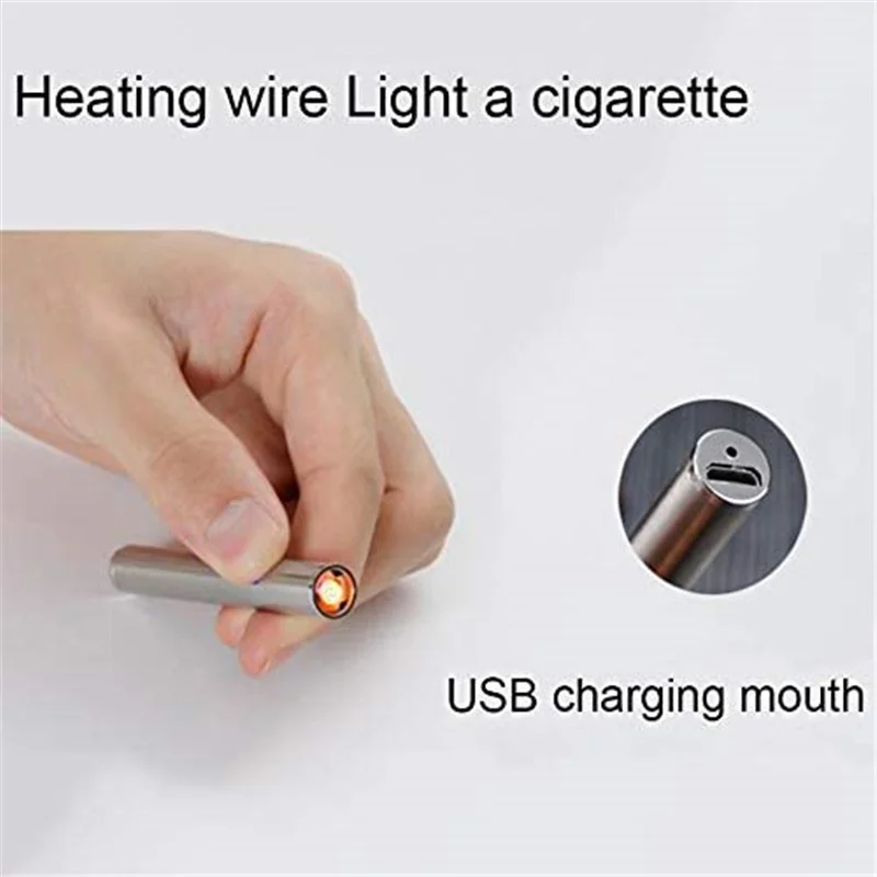 Новый дизайн стильный кожаный Встроенный чехол для сигарет с USB-зажигалкой