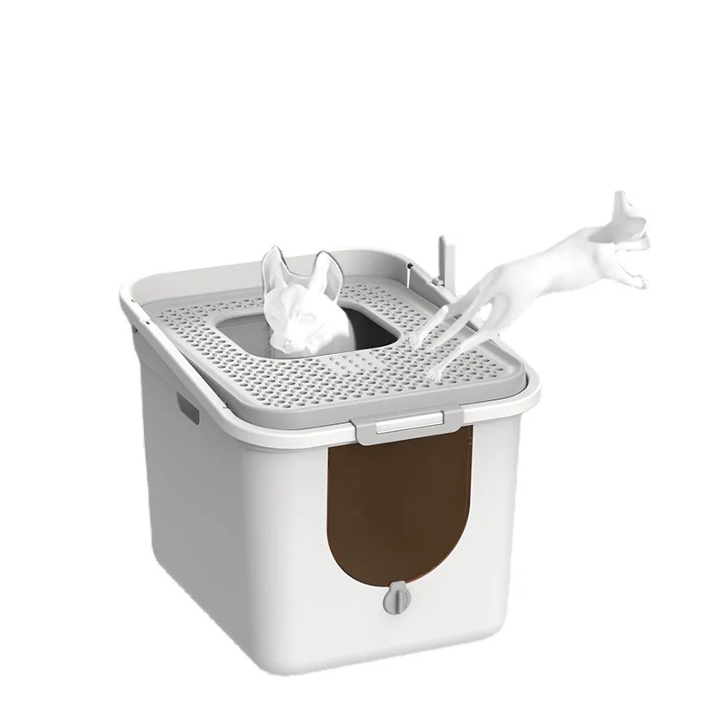 

Fully Enclosed Sandboxes for Cat Oversized Litter Box Pet Supplies Prevent Odor Spills Double Door Accessories