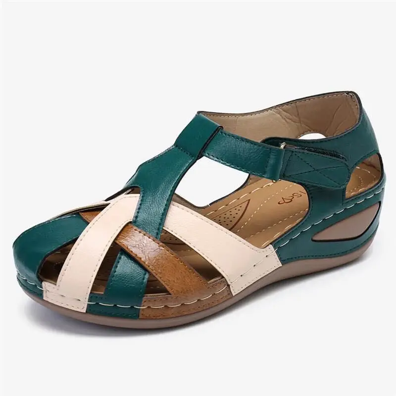 

2022 New Women Sandals Fashion Hook &amp Loop Round Female Women Shoes Casual Outdoor Summer Shoes Woman Plus Size Shoes Women