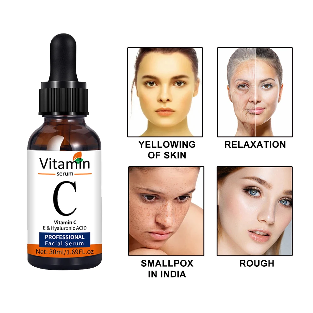 

Новые продукты Витамин С Увлажняющий против морщин Омолаживающий Отбеливающий Восстанавливающая сыворотка Красота Здоровое лицо Уход за ...