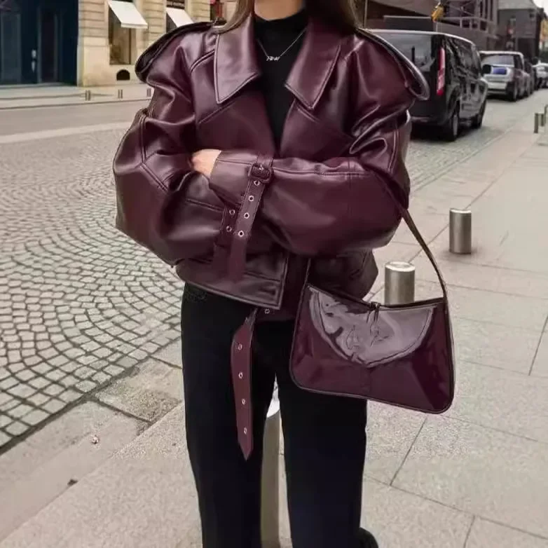 2024 новый стиль европейская и американская укороченная куртка с длинными