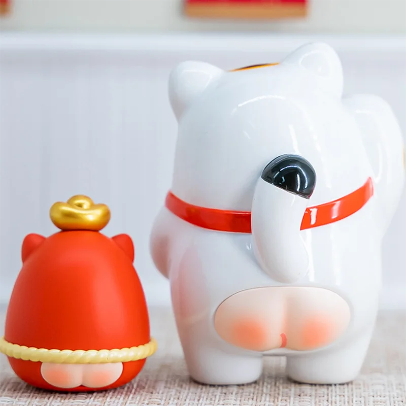 Скрытый WOOO THE SLLO X ROBAO Dharma счастливая кошка коллекционные игрушки орнаменты каваи
