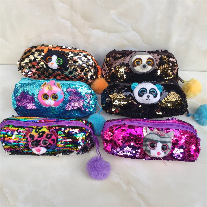 

student pencil pen box bag girl unicorn leopard cat panda sloth wristlet wallet soft toys kids toys gift good quality cute