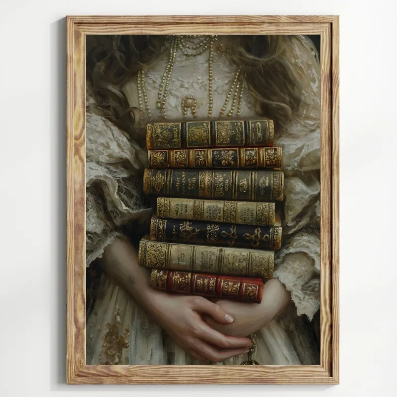 

Печать на холсте "Викторианское искусство, измененная женщина с жемчугом, диско-шар, меч"