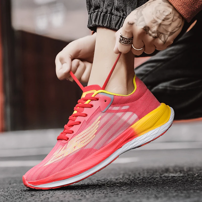 2023 New Men Flying Shadow Pro Marathon Racing Carbon Board Running Shoes Breathable Men's Shoes Sports Running Shoes 36-45