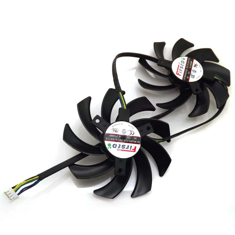 2 шт./лот FD7010H12S 85 мм для Sapphire R9 280X VAPOR-X 270X HD7950 HD7970 охлаждающий вентилятор видеокарты